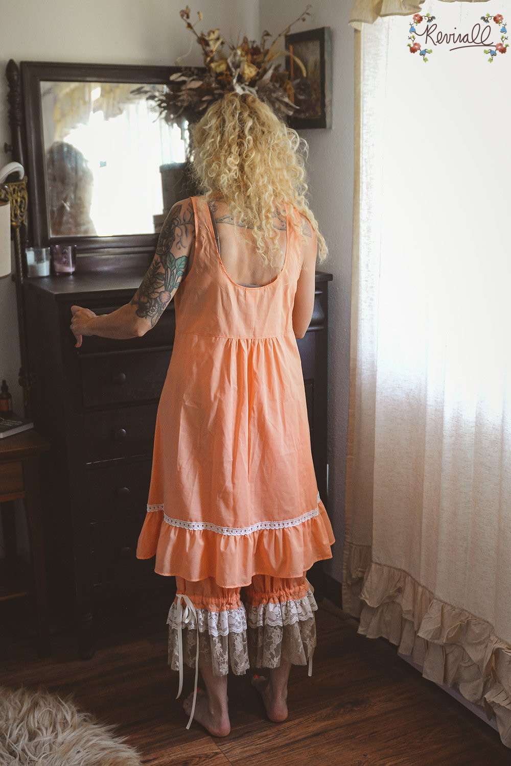 Cotton Lake Dress in Coral - Image 5