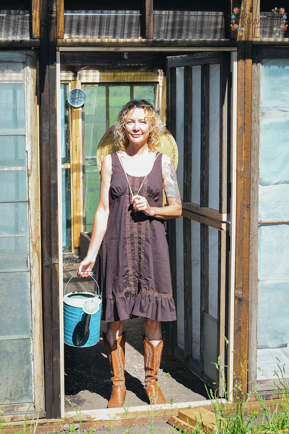 Cotton Lake Dress in Sandalwood - Image 2