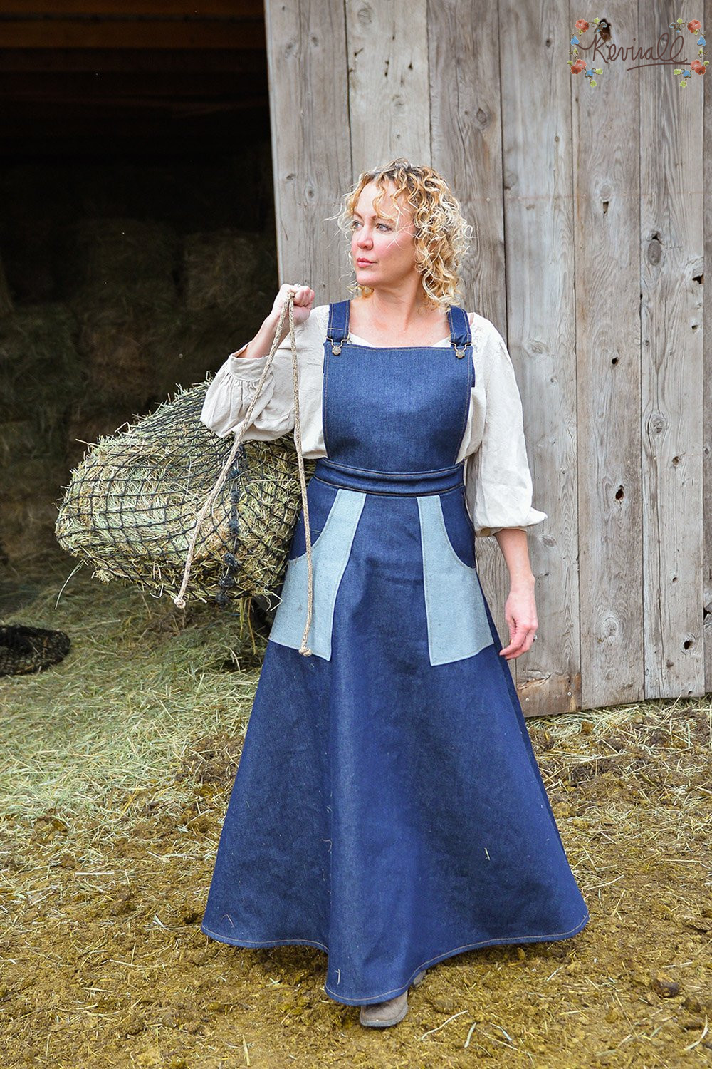 Denim Work Pinafore - 2 XL