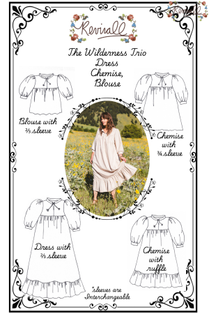 Sewing Pattern for the Wilderness Trio-Dress, Chemise & Blouse - Image 2
