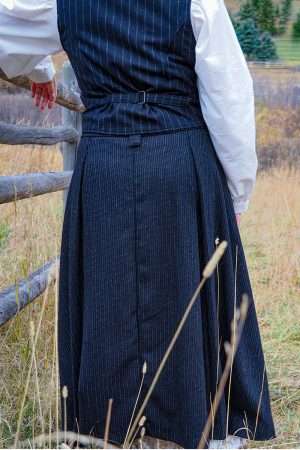 Long Wool Lacey Jean Skirt in Stovepipe - Image 4
