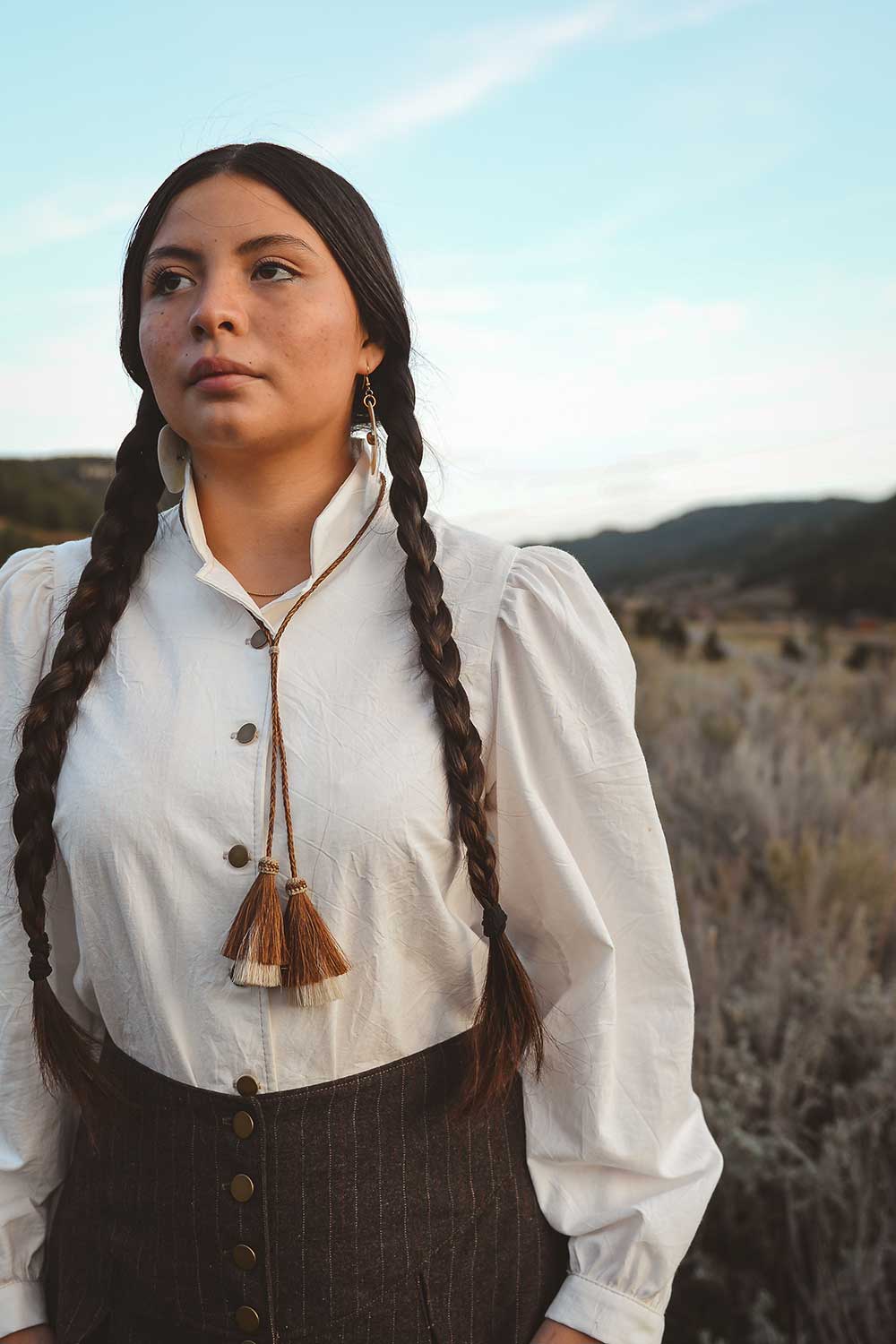 Cotton Prairie Blouse in Eggshell - Image 2