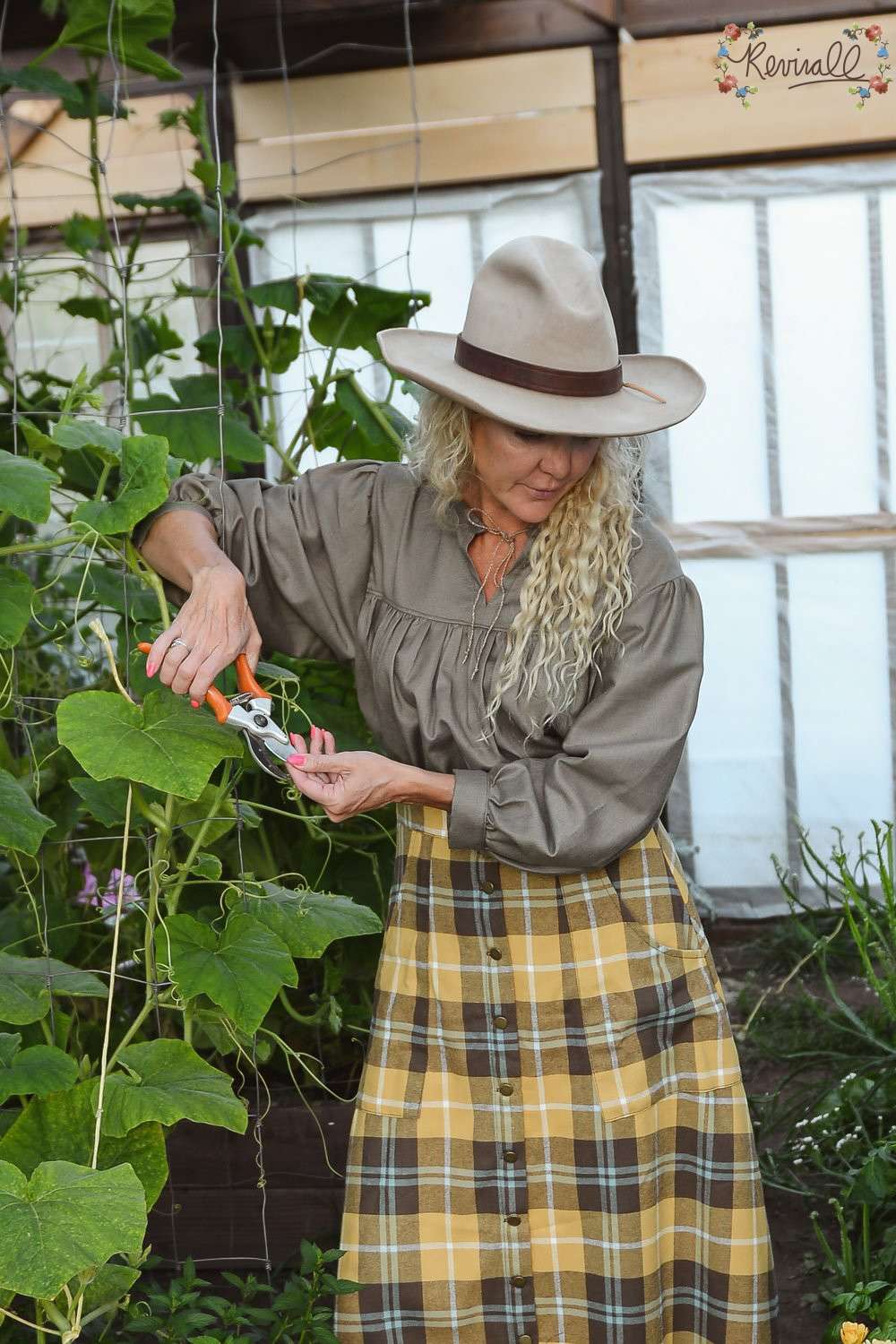 Cotton Peasant Blouse in Ash